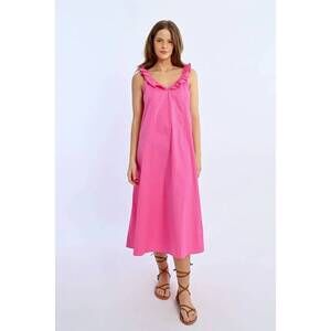 NEW MOLLY BRACKEN woven maxi dress in pink